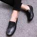 Spring 2021 New Men's Casual Leather Shoes Korean Style Large Size Soft Sole Lazy Summer Loafers_vogvips.com