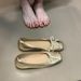 French Style Bow Flat Single Women's Shallow Ballet Granny Shoes Gentle Loafers_vogvips.com