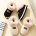 Women's Winter Indoor And Warm Thickened Fur-Lined Closed-Back Cotton Slippers Men's Outdoor Snow Boots Wholesale_vogvips.com
