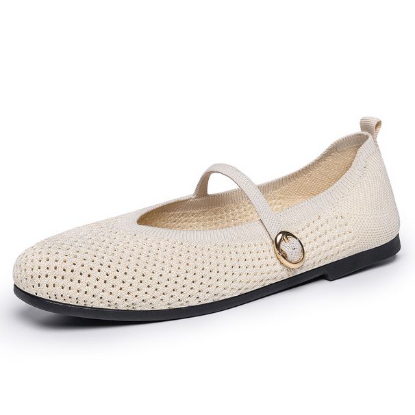 Women's Soft Flat Mary Jane Shoes - Lightweight Slip-On Casual Pumps For Daily Wear & Korean Style Outfits_vogvips.com