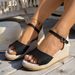 Women's High Heeled Wedge Sandals One Strap Fairy Style Roman Trendy Summer Shoes_vogvips.com