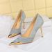 3739-19 Chinese Style Slim Super High Heels, Metal Pointed Iron Toe, Shallow Mouth Banquet Women's Shoes, Single Shoes_vogvips.com