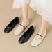 Ballet Flats 2025 New Soft Leather French Style Mary Jane Large Size Women's Shoes_vogvips.com