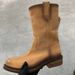 Leather Version ~7cm Internal Height Increase, European And American Retro Distressed Western Cowboy Chunky Heel Martin Designer New Luxury_vogvips.com