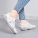 2026 New Spring And Autumn High-Style Fashionable White Shoes, Non-Slip, Wear-Resistant, Lightweight, Soft-Soled Women's_vogvips.com