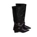 Brown Knee-High Boots Women's Riding Boots 2025 Fall/Winter New Stylish And Versatile_vogvips.com