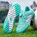 Breathable Mesh Soccer Cleats For Kids & Adults – Lightweight Football Shoes With Rotational Studs & Hook-and-Loop Strap For Training & Matches_vogvips.com