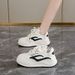 Leather Small White Women 2024 Autumn New Thick Sole Comfortable Simple Board Casual Matching Color Women's Shoes_vogvips.com