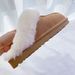 New Thick-Soled Slippers For Women, Sheepskin Integrated Platform Home Slippers, Internet Celebrity Wool Star Slippers, Autumn And Winter Closed-Toe Slippers For Women_vogvips.com