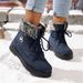Winter Shoes Snow Women's With Fleece Lining Thickened Cotton Cold-Proof Warm Long Boots_vogvips.com