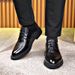 Autumn Breathable Leather Shoes, Men's Groom's Work Suit, Casual Business Derby Shoes_vogvips.com
