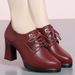 Versatile And Lightweight High-heeled Fashionable Loafers For Middle-aged Women, Round-toed Runway Shoes, 2025 New_vogvips.com