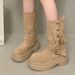 Yueyu Thick-Soled Versatile British Style Height-Increasing Martin For Women 2025 New Autumn Winter Slimming Short Boots_vogvips.com