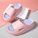 Bebealy Women Platform Flat Sandals Vacation Soft Pool Beach Sandals Nonslip Cushioned Shower Shoes Home Women Cloud Slippers_vogvips.com