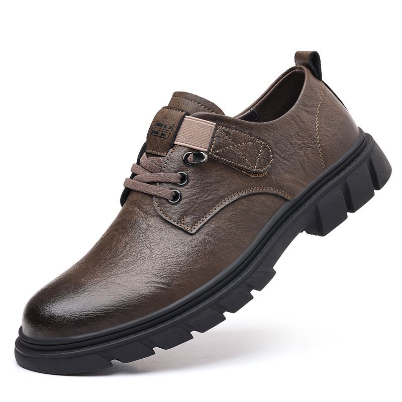 Men's High-End British Style Business Shoes 2025 Breathable Soft Sole Casual Leather Non-Slip Workwear Versatile_vogvips.com