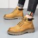 Men's Martin Trendy Autumn Genuine Leather Outdoor Hiking Yellow High-top British Work Boots_vogvips.com
