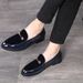 Spring and autumn new leather shoes bean shoes men's shoes patent leather casual leather shoes_vogvips.com