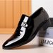 Men's Breathable Oxford Dress Shoes Sharp Toe Comfortable Wedding Formal Footwear_vogvips.com