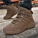 Men's Tactical Combat Boots For Outdoor Hiking, Camping & Military Training - Durable Leather & Oxford Fabric Mountain Camping Hiking Shoes Outdoor_vogvips.com