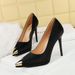High Heels Women's Thin Heels Metal Pointed Toes One Pedal Women's Shoes Super High Heels_vogvips.com