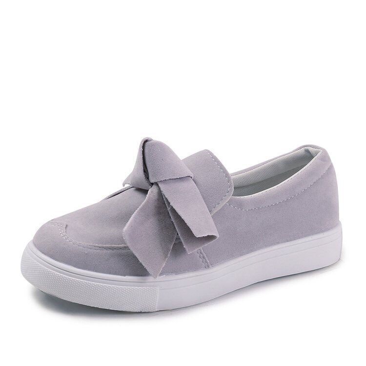 Women's Shoes Flat Loafers For Women Large Size Spring And Autumn Bowknot Shallow Mouth Single Shoes Thick Soled Casual Lazy Single Shoes_vogvips.com
