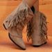 Retro Plus Size Suede Pointed Toe Fashion Boots For Women Tassel Wedge Heel Pleated Slouch Short Western Autumn_vogvips.com