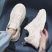 Men's Shoes Summer New Breathable Mesh Shoes Men's Sports Shoes Korean Version Versatile White Shoes Thickness Running Casual Shoes_vogvips.com