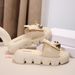 Summer Women's Slippers With Bowknot, Thick Sole, Versatile Platform Sandals, Fashionable Outdoor Slippers, Beach Shoes_vogvips.com
