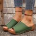 New Style Sloping Heel Summer 2025, Trendy And Comfortable Roman Sandals For Women In Large Sizes_vogvips.com