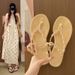 Cross-border Internet Celebrity Chain Anti-slip Flip-flops For Women, Spring Summer Outdoor Flat Beach Sandals In_vogvips.com