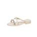 Elegant Slippers To Pair With Skirts, Women's Summer Outdoor Wear, 2026 New Fashion Rhinestone Bow Thick-soled Sandals_vogvips.com