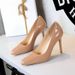 Premium Pointed High Heels Patent Leather Glossy Single Shoes Shallow Mouth Women's Shoes_vogvips.com