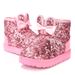 Kids Winter Boots With Sparkly Sequins – Warm & Stylish Snow Boots For Girls (Sizes 21-38, Black/Pink/Rose)_vogvips.com