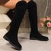 Large Size Over Knee Elastic Boots Autumn And Winter New High Tube Thick Soled Solid Color Fashion Women's Boots_vogvips.com