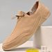 Men's Hand Stitched Leather Loafers Elastic Lace Slip On Non-Slip Casual Driving Shoes_vogvips.com