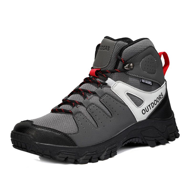 Men's Leisure Sports High Top Men's Shoes Wear Resistant Non-slip Outdoor Hiking Boots Leisure Sports Men Extra Size_vogvips.com