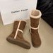 British Style Snow For Women 2025 Autumn Winter New Thick Sole Versatile Fleece Lined Thickened Short Mid-Calf Boots_vogvips.com
