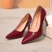 Women's High Heels Wine Red Stiletto Heels Set High Heels Fashion Party Pointed Simple High Heels_vogvips.com