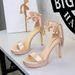 Women's Stiletto Heel Pumps French Style High Heeled Open Toe Waterproof Platform Sandals With A Large Bow At The Back Suitable For Women_vogvips.com