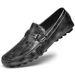 Men's Polka Dot Embossed Heightening Beanie Shoes Casual Overshoes Driving Leather_vogvips.com