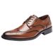 Euro Step New Height-Increasing British Style Lace-Up Brogue Carved Leather For Men Business Formal Derby Shoes Pointed Casual_vogvips.com