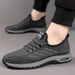 Euro Step Men's Casual Breathable Mesh Sneakers Summer Lightweight Lace-up Running Middle-aged And Elderly Slip-on Dad Shoes_vogvips.com