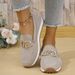 Women's Casual Single Shoes Spring Solid Color Round Toe Low Top Soft Sole Work Loafers Style New_vogvips.com