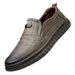 New Leather Business Bean Casual Men's Soft Soled Anti Slip Lazy Shoes_vogvips.com