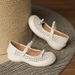 French Retro Style Fashion Women's Commuting Word With Round Head Platform Casual Shoes Light Mouth Single Shoes Hollow Hole Sandals_vogvips.com