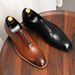 Business leather shoes Men's formal lace-up pointed Oxford shoes whole cowhide hand through Hardworking shoes_vogvips.com