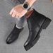New Leather Spring Men's Shoes High-top Men's Heightening Tooling Martin Boots_vogvips.com