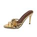 2025 Winter New Metal Flower French European And American Fashion Sexy Sandals Direct From Manufacturer For Cross-Border_vogvips.com