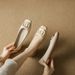 Cowhide Version~ Guine Granny 2025 New Frch Style Versatile Shallow Mouth Square Toe Soft Leather Flat Shoes For_vogvips.com