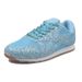 2025 New Autumn Sports And Leisure With Sequined Sponge Heels, Breathable Rhinestone Thick Sole, Student Size Women's_vogvips.com